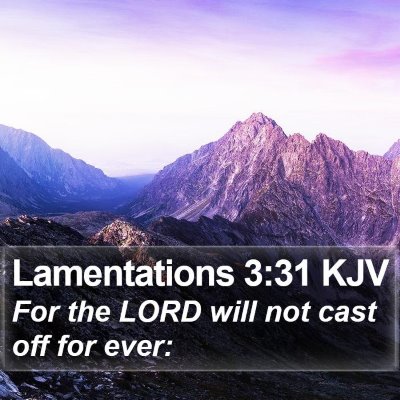 Lamentations 3:31 KJV Bible Verse Image