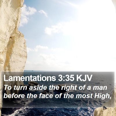 Lamentations 3:35 KJV Bible Verse Image