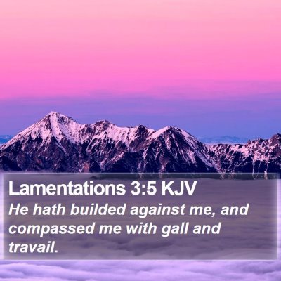 Lamentations 3:5 KJV Bible Verse Image