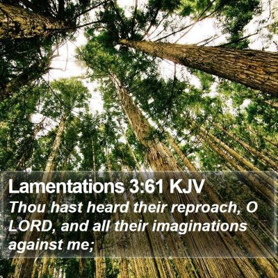 Lamentations 3:61 KJV Bible Verse Image