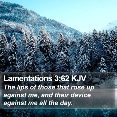 Lamentations 3:62 KJV Bible Verse Image