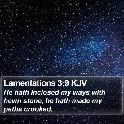 Lamentations 3:9 KJV Bible Verse Image