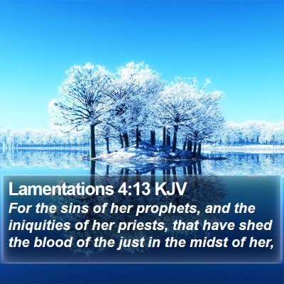 Lamentations 4:13 KJV Bible Verse Image