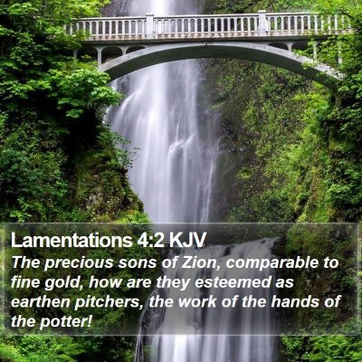 Lamentations 4:2 KJV Bible Verse Image