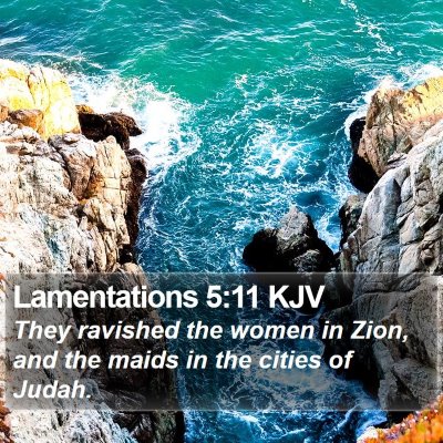 Lamentations 5:11 KJV Bible Verse Image