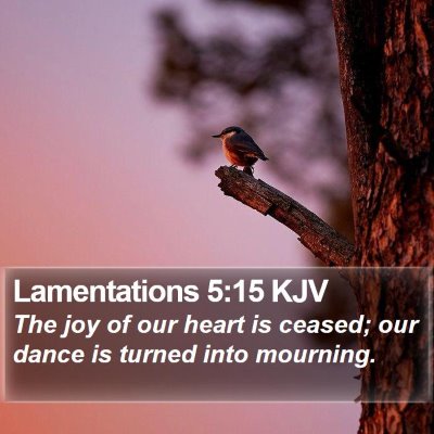 Lamentations 5:15 KJV Bible Verse Image