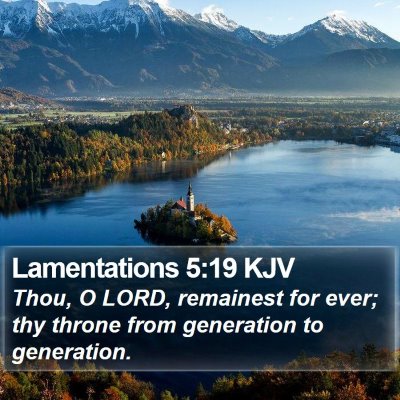 Lamentations 5:19 KJV Bible Verse Image