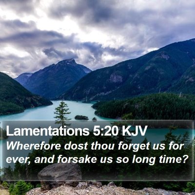 Lamentations 5:20 KJV Bible Verse Image