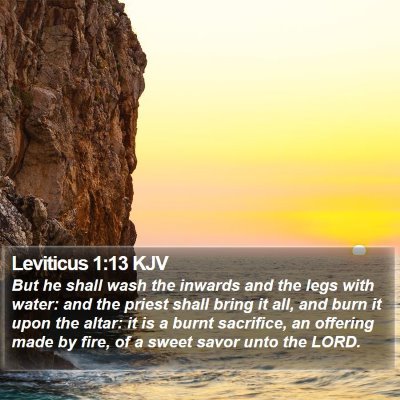 Leviticus 1:13 KJV Bible Verse Image