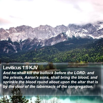 Leviticus 1:5 KJV Bible Verse Image