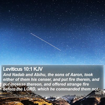 Leviticus 10:1 KJV Bible Verse Image