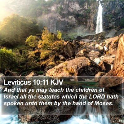 Leviticus 10:11 KJV Bible Verse Image