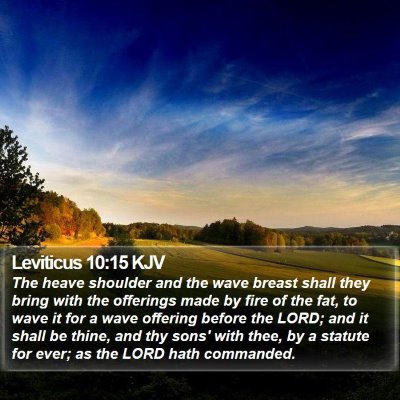 Leviticus 10:15 KJV Bible Verse Image