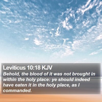 Leviticus 10:18 KJV Bible Verse Image