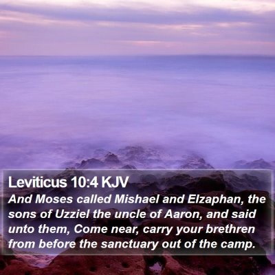 Leviticus 10:4 KJV Bible Verse Image