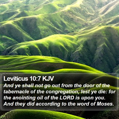 Leviticus 10:7 KJV Bible Verse Image