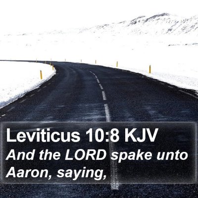 Leviticus 10:8 KJV Bible Verse Image