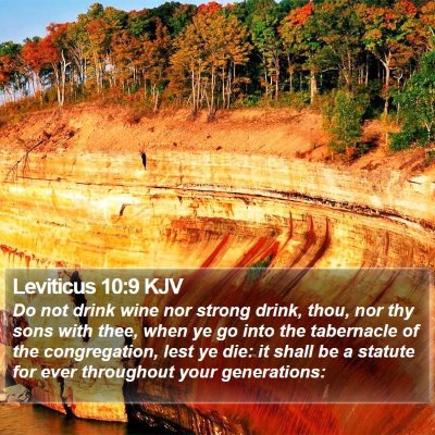 Leviticus 10:9 KJV Bible Verse Image