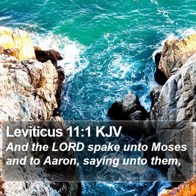 Leviticus 11:1 KJV Bible Verse Image