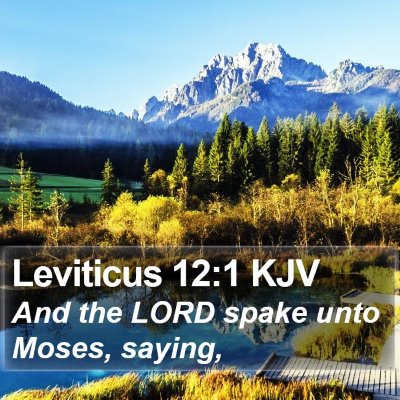 Leviticus 12:1 KJV Bible Verse Image