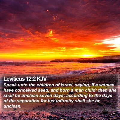 Leviticus 12:2 KJV Bible Verse Image
