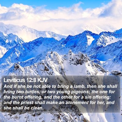 Leviticus 12:8 KJV Bible Verse Image