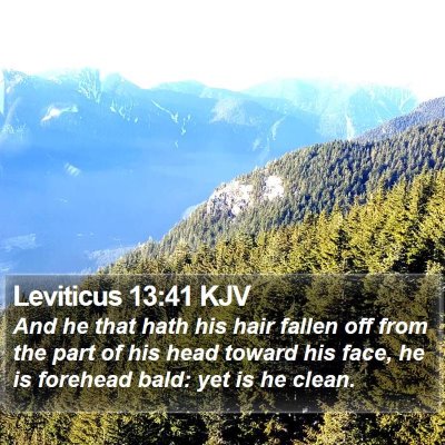 Leviticus 13:41 KJV Bible Verse Image