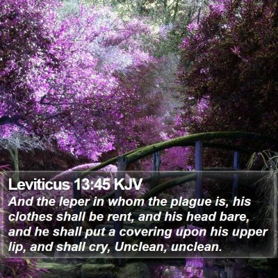 Leviticus 13:45 KJV Bible Verse Image