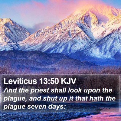 Leviticus 13:50 KJV Bible Verse Image