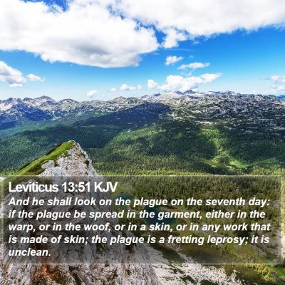 Leviticus 13:51 KJV Bible Verse Image