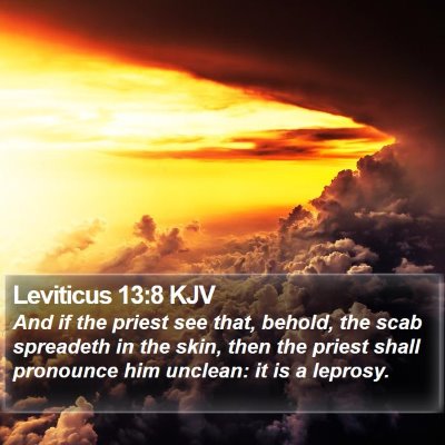 Leviticus 13:8 KJV Bible Verse Image