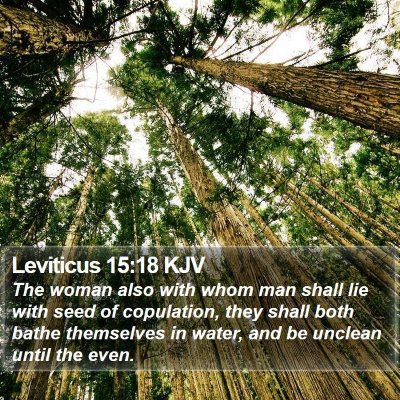 Leviticus 15:18 KJV Bible Verse Image