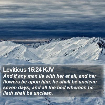 Leviticus 15:24 KJV Bible Verse Image