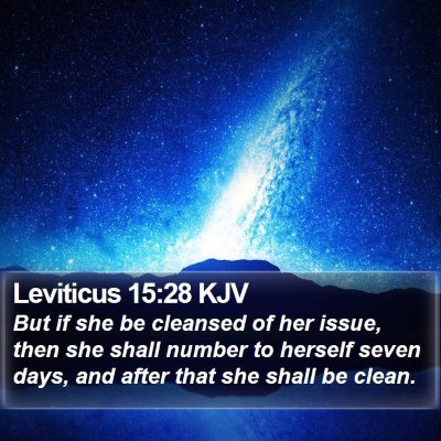 Leviticus 15:28 KJV Bible Verse Image