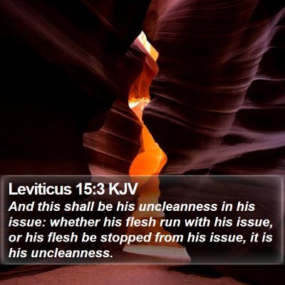 Leviticus 15:3 KJV Bible Verse Image
