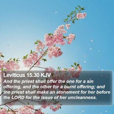 Leviticus 15:30 KJV Bible Verse Image