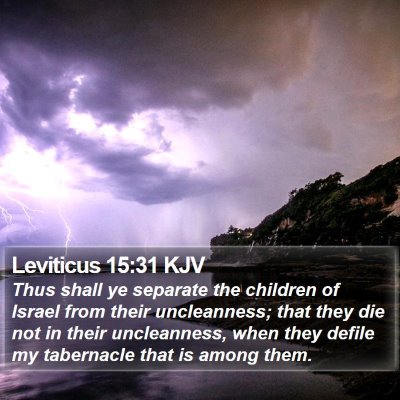 Leviticus 15:31 KJV Bible Verse Image