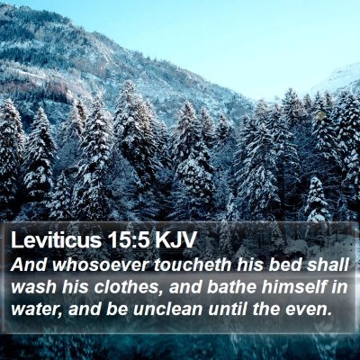Leviticus 15:5 KJV Bible Verse Image