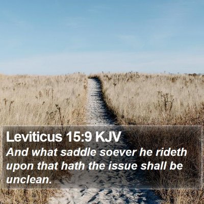 Leviticus 15:9 KJV Bible Verse Image