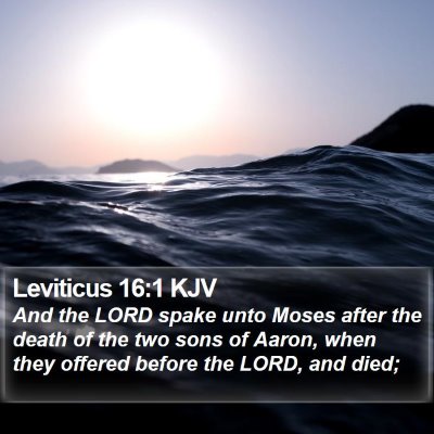 Leviticus 16:1 KJV Bible Verse Image