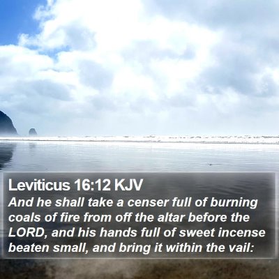 Leviticus 16:12 KJV Bible Verse Image