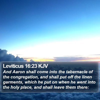 Leviticus 16:23 KJV Bible Verse Image