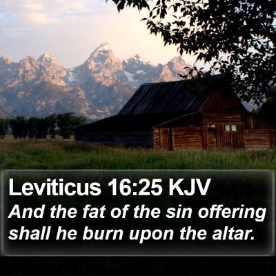 Leviticus 16:25 KJV Bible Verse Image
