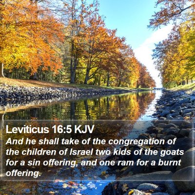 Leviticus 16:5 KJV Bible Verse Image