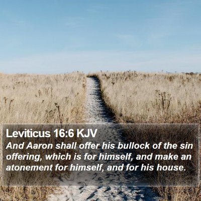 Leviticus 16:6 KJV Bible Verse Image