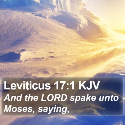 Leviticus 17:1 KJV Bible Verse Image