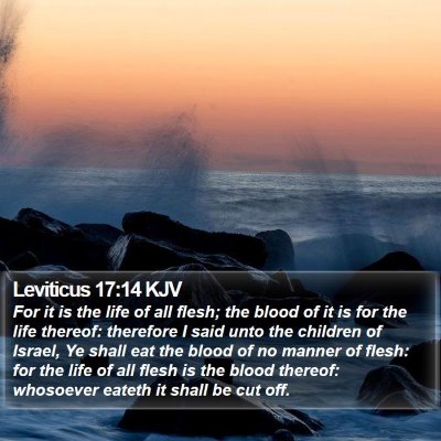 Leviticus 17:14 KJV Bible Verse Image