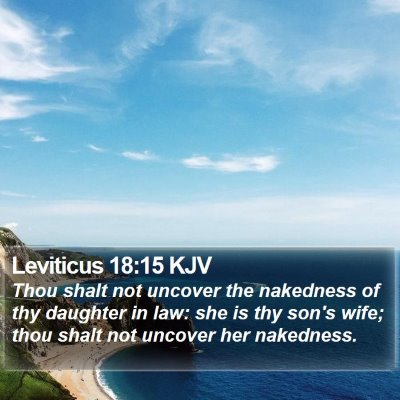 Leviticus 18:15 KJV Bible Verse Image
