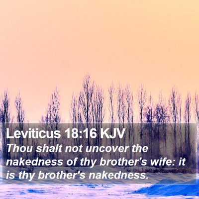 Leviticus 18:16 KJV Bible Verse Image