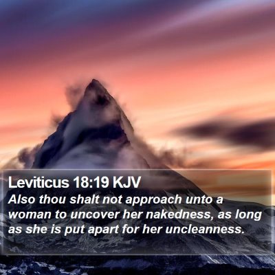 Leviticus 18:19 KJV Bible Verse Image